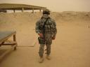 Major Ian Tudlong in the Iraqi Desert