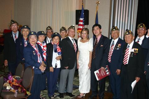 October 29, 2005 at Wyndham Hotel - Filipino American Veterans from San Jose, California with Stephanie Reese & Joselito Pascual, photo by Sanny Leviste (tekonsult@juno.com)