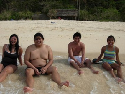 Carolâ€™s kids frolicking at Boracayâ€™s â€œsoft as flourâ€ sand (from Carolâ€™s camera, December 2006)