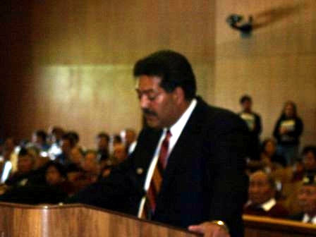 Mohinder Mann speaks at the City of San Jose Council Chambers, photo from FilAmSODC, Inc.â€™s archives