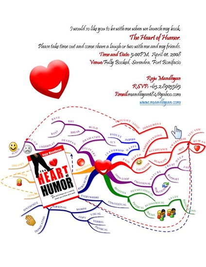 Raju Mandhyanâ€™s new book, Heart of Humor, to be launched at Fully Booked, Serenda at Fort Bonifacio on April 1, 2008