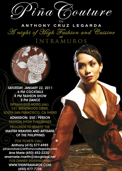 Pina Couture by Anthony Cruz Legarda at Intramuros Restaurant